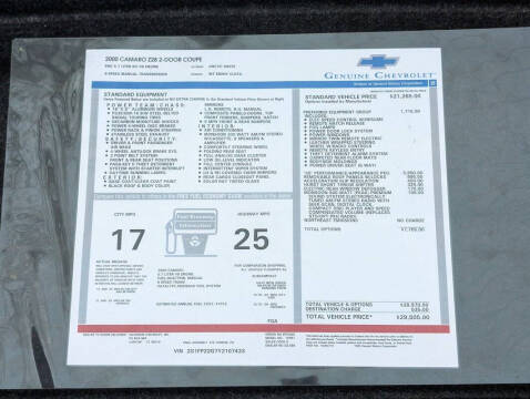 2000 Chevrolet Camaro