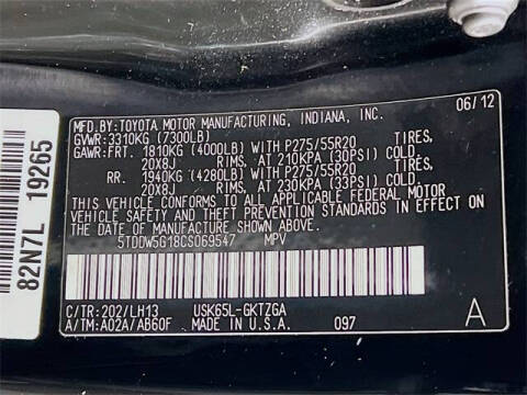 2012 Toyota Sequoia Platinum