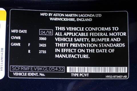 2019 Aston Martin DB11 AMR