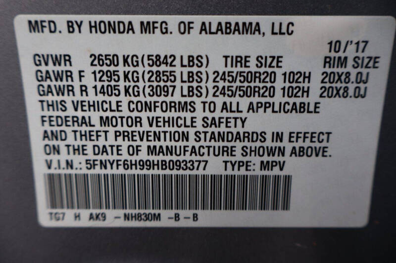 2017 Honda Pilot Touring