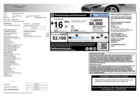 2016 Aston Martin V8 Vantage S