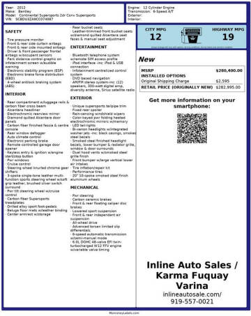 2012 Bentley Continental Supersports