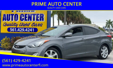 2012 Hyundai Elantra for sale at PRIME AUTO CENTER in Palm Springs FL