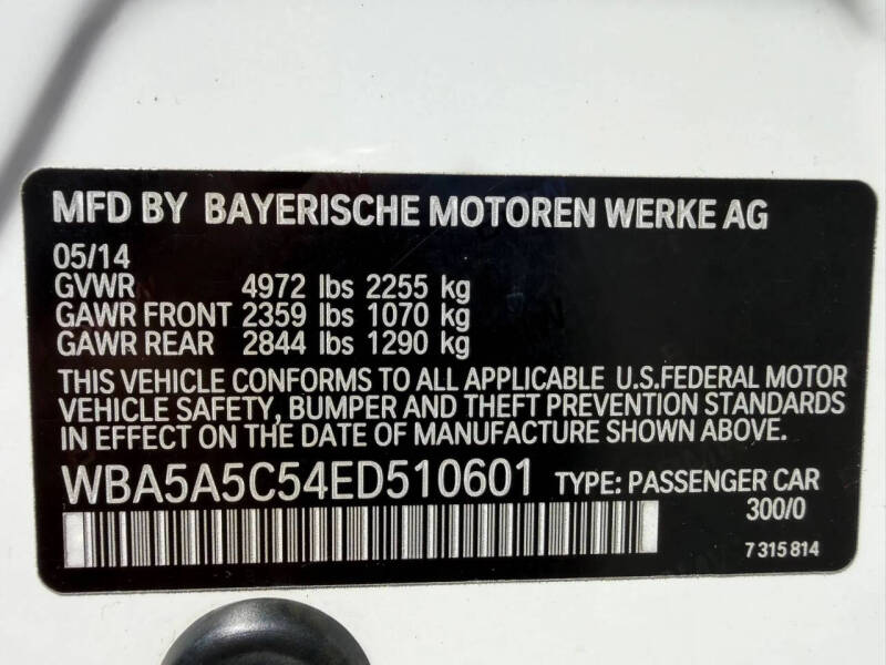 2014 BMW 5 Series 528i