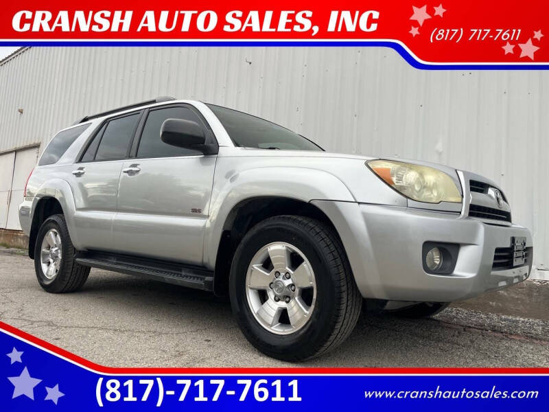 2008 Toyota 4Runner for sale at CRANSH AUTO SALES, INC in Arlington TX