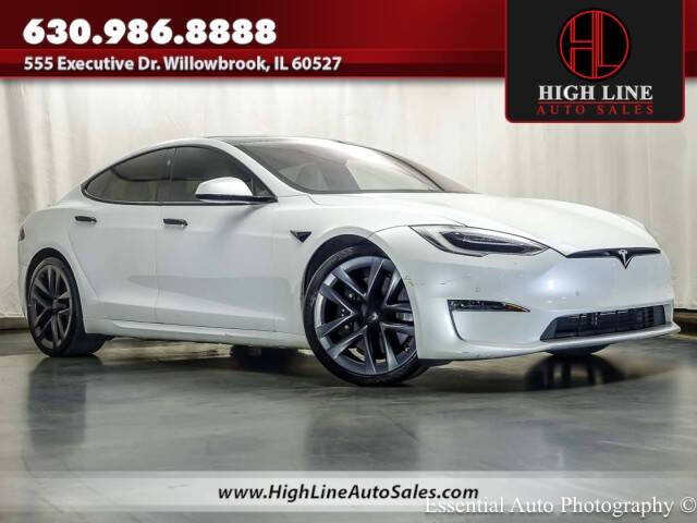 White 2022 Tesla Model S Base AWD 4dr Liftback 1
