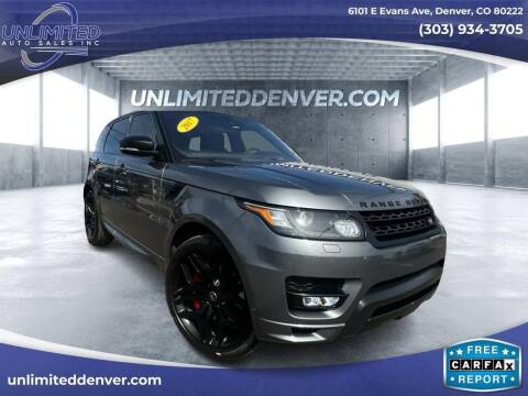 2017 Land Rover Range Rover Sport for sale at Unlimited Auto Sales in Denver CO