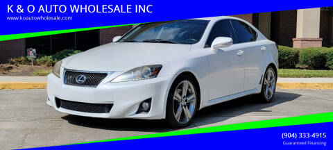 2011 Lexus IS 250 for sale at K & O AUTO WHOLESALE INC in Jacksonville FL