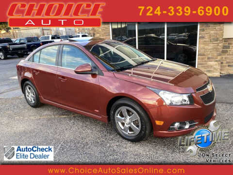 2013 Chevrolet Cruze for sale at CHOICE AUTO SALES in Murrysville PA