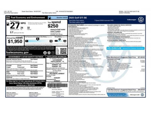 2025 Volkswagen Golf GTI SE