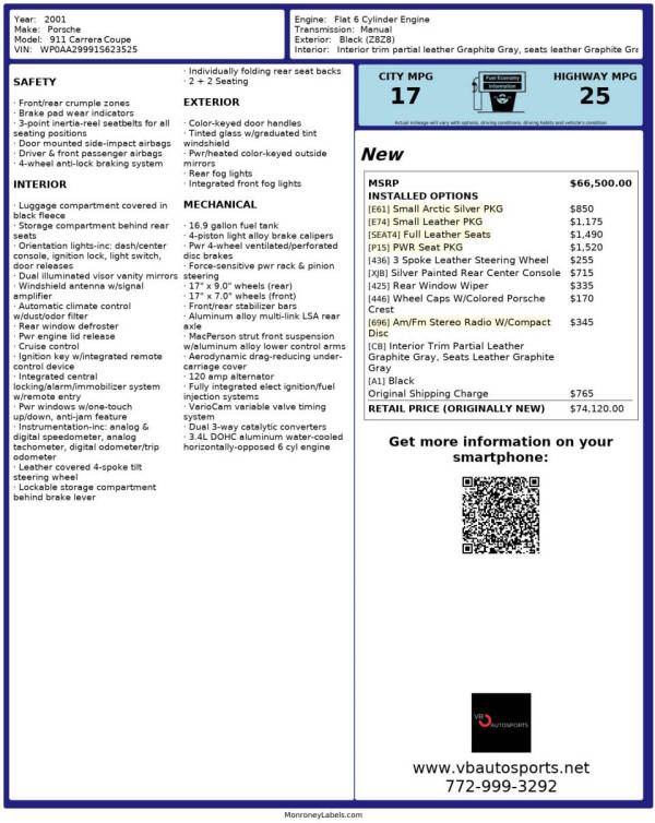 2001 Porsche 911 Carrera