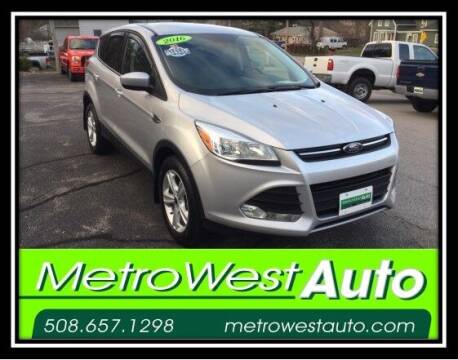 2016 Ford Escape for sale at Metro West Auto in Bellingham MA