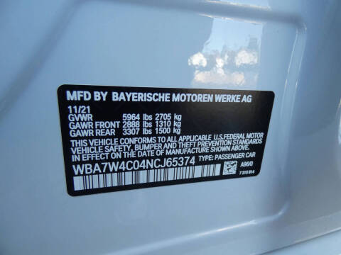 2022 BMW 7 Series 745e xDrive