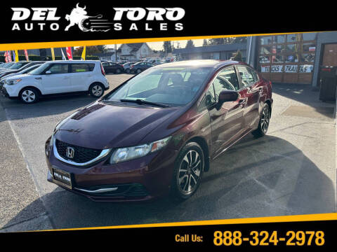 2015 Honda Civic for sale at DEL TORO AUTO SALES in Auburn WA