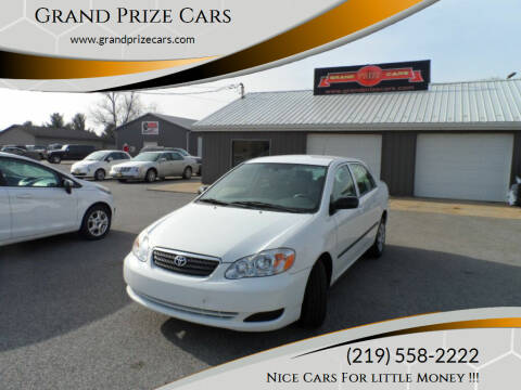 2007 Toyota Corolla for sale at Grand Prize Cars in Cedar Lake IN