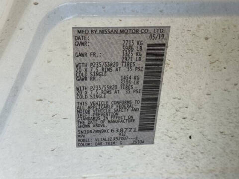 2019 Nissan Pathfinder Platinum