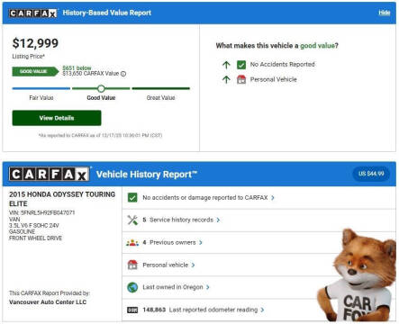 2015 Honda Odyssey Touring Elite