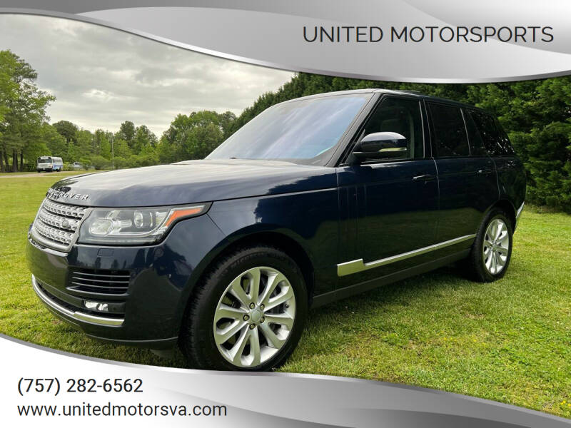 2016 Land Rover Range Rover for sale at United Motorsports in Virginia Beach VA