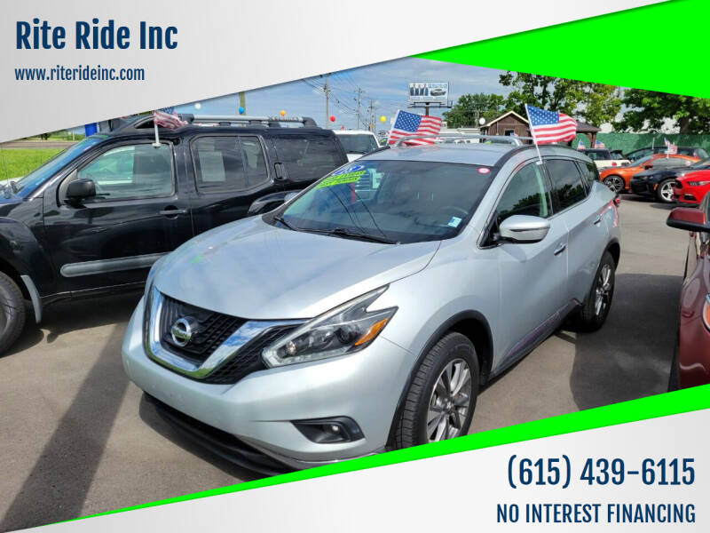 2018 Nissan Murano for sale at RITE RIDE INC. - Rite Ride Inc 2 in Shelbyville TN