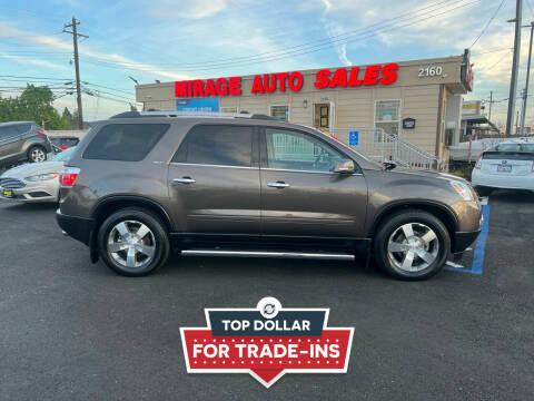 2012 GMC Acadia for sale at Mirage Auto Sales in Sacramento CA