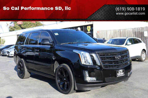 2018 Cadillac Escalade for sale at So Cal Performance SD, llc in San Diego CA