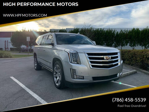2015 Cadillac Escalade ESV for sale at HIGH PERFORMANCE MOTORS in Hollywood FL