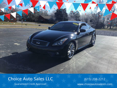 2013 Infiniti G37 Coupe for sale at Choice Auto Sales LLC - Cash Inventory in White House TN