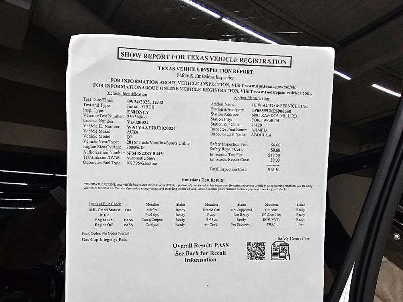 2018 Audi Q7 3.0T quattro Prestige