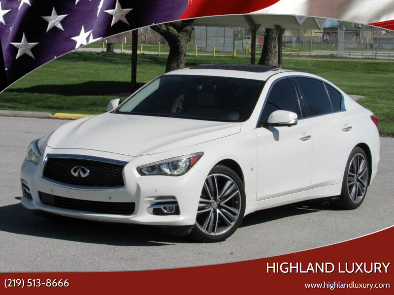 2015 Infiniti Q50 for sale at Highland Luxury in Highland IN