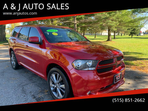 2013 Dodge Durango for sale at A & J AUTO SALES in Eagle Grove IA