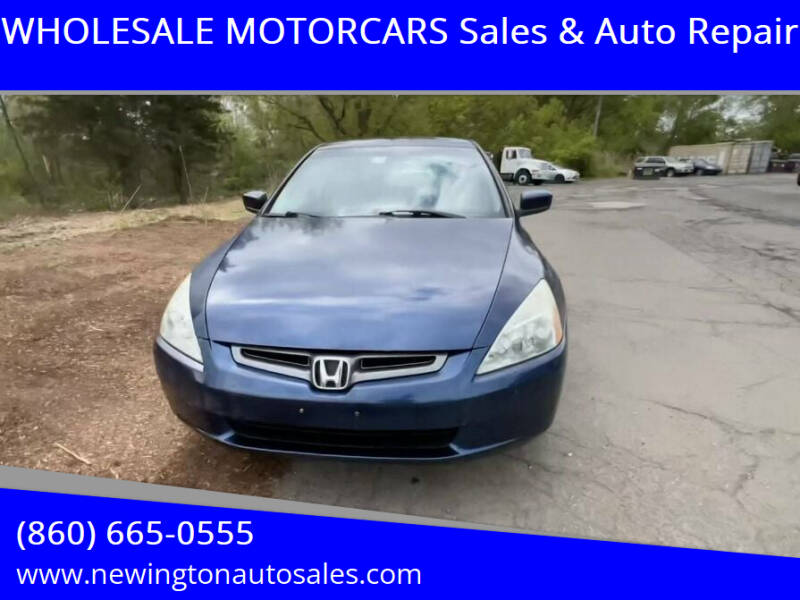 2002 Honda Accord for sale at WHOLESALE MOTORCARS Sales & Auto Repair in Newington CT