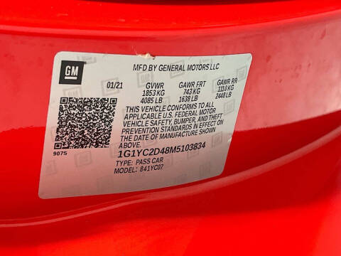 2021 Chevrolet Corvette Stingray