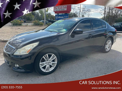 2012 Infiniti G37 Sedan for sale at Car Solutions Inc. in San Antonio TX