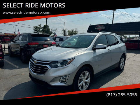 2019 Chevrolet Equinox for sale at SELECT RIDE MOTORS in Arlington TX