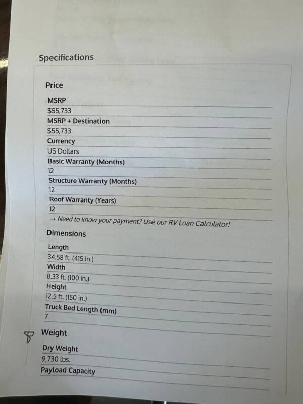 2017 Keystone RV Sprinter