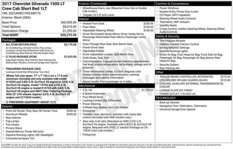 2017 Chevrolet Silverado 1500 LT