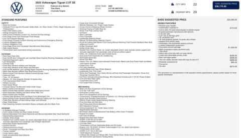 2023 Volkswagen Tiguan SE 4Motion