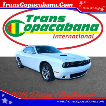 2016 Dodge Challenger for sale at TransCopacabana.Com in Hollywood FL