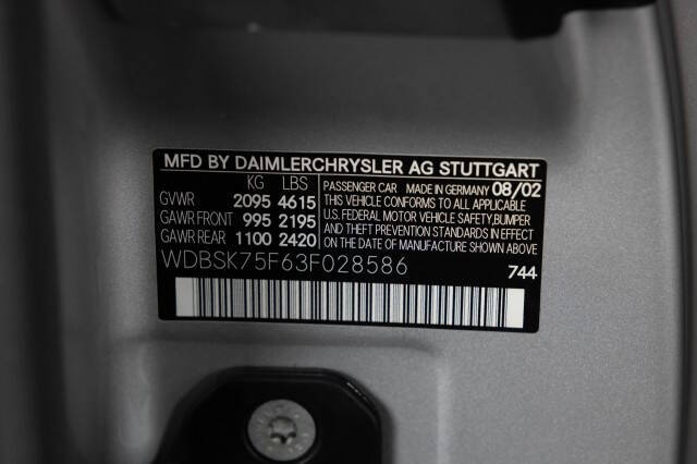 2003 Mercedes-Benz SL-Class SL 500