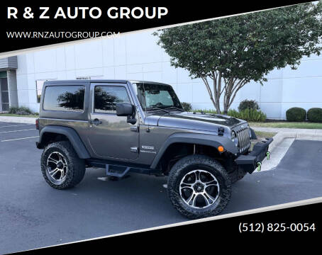 2014 Jeep Wrangler for sale at R & Z AUTO GROUP in Austin TX