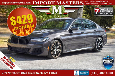 2021 BMW 5 Series for sale at Import Masters in Great Neck NY