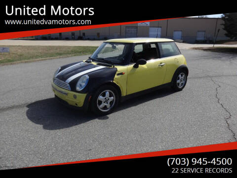 2003 MINI Cooper for sale at United Motors in Fredericksburg VA