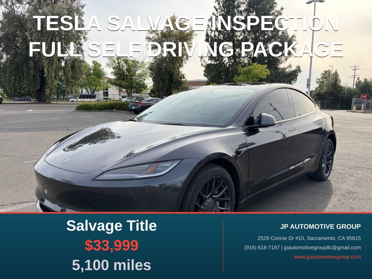 Dk. Gray 2025 Tesla Model 3 Long Range Long Range 4dr Fastback 1