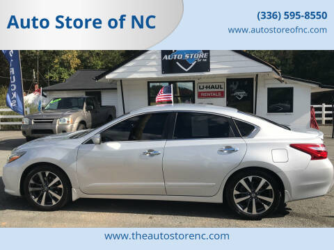 2016 Nissan Altima for sale at Auto Store of NC in Walkertown NC