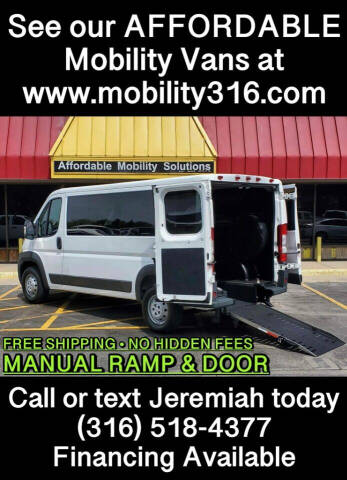 2017 RAM ProMaster for sale at Affordable Mobility Solutions, LLC - Mobility/Wheelchair Accessible Inventory-Wichita in Wichita KS