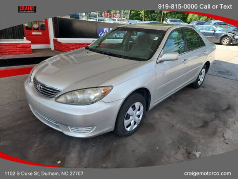2006 Toyota Camry for sale at CRAIGE MOTOR CO in Durham NC