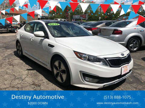 2012 Kia Optima Hybrid for sale at Destiny Automotive in Hamilton OH