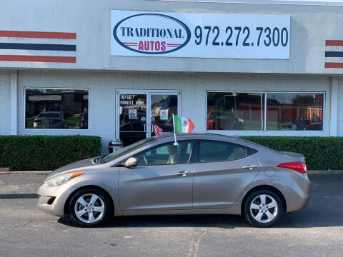 2013 Hyundai Elantra for sale at Traditional Autos in Dallas TX