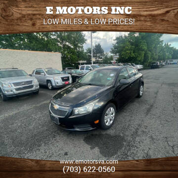 2012 Chevrolet Cruze for sale at E Motors INC in Vienna VA