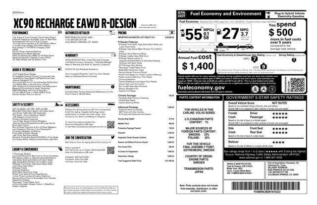 2022 Volvo XC90 Recharge T8 R-Design